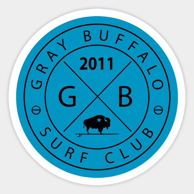 Gray Buffalo Surf Club Sticker by GrayBuffalo